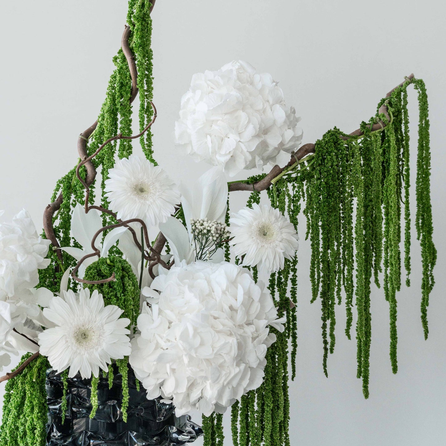 Bouquet 6 - Green Cascade Vessel