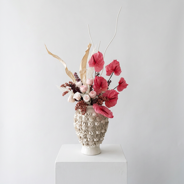 Pink Anthurium Shell Vase
