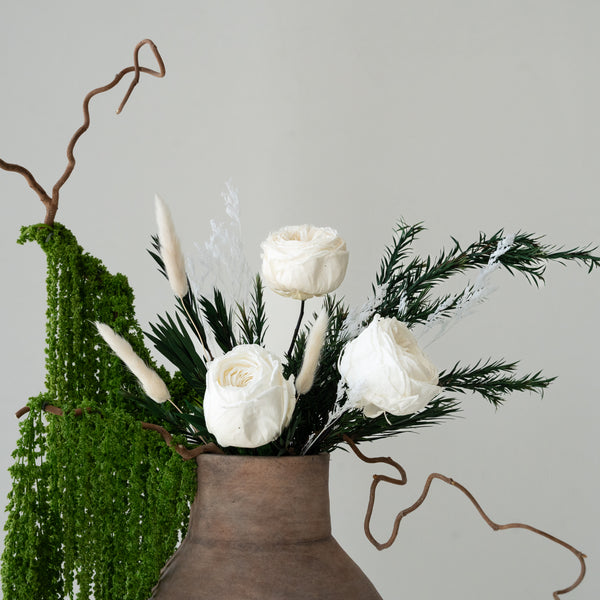 sculptural preserved floral vase Earth Bloom Washi Bloom Riyadh