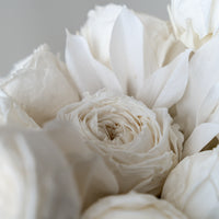 white preserved rose vase Premium White Washi Bloom Riyadh