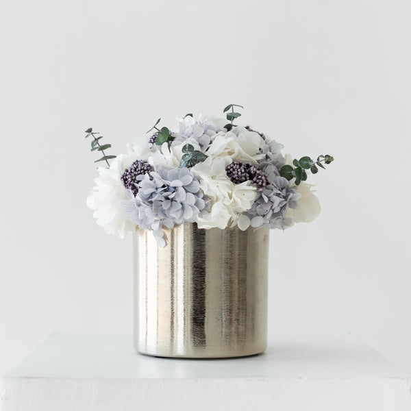 white and lavender preserved flower box Moonlit Washi Bloom Riyadh