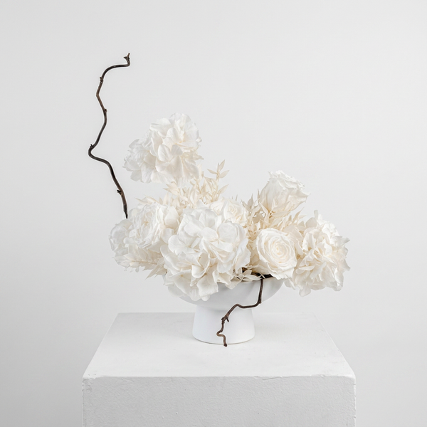 White Hydrangea Branch Cup