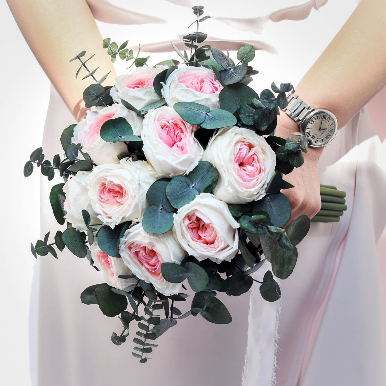 Luxury Everlasting Bridal Blush arrangement by Washi Bloom