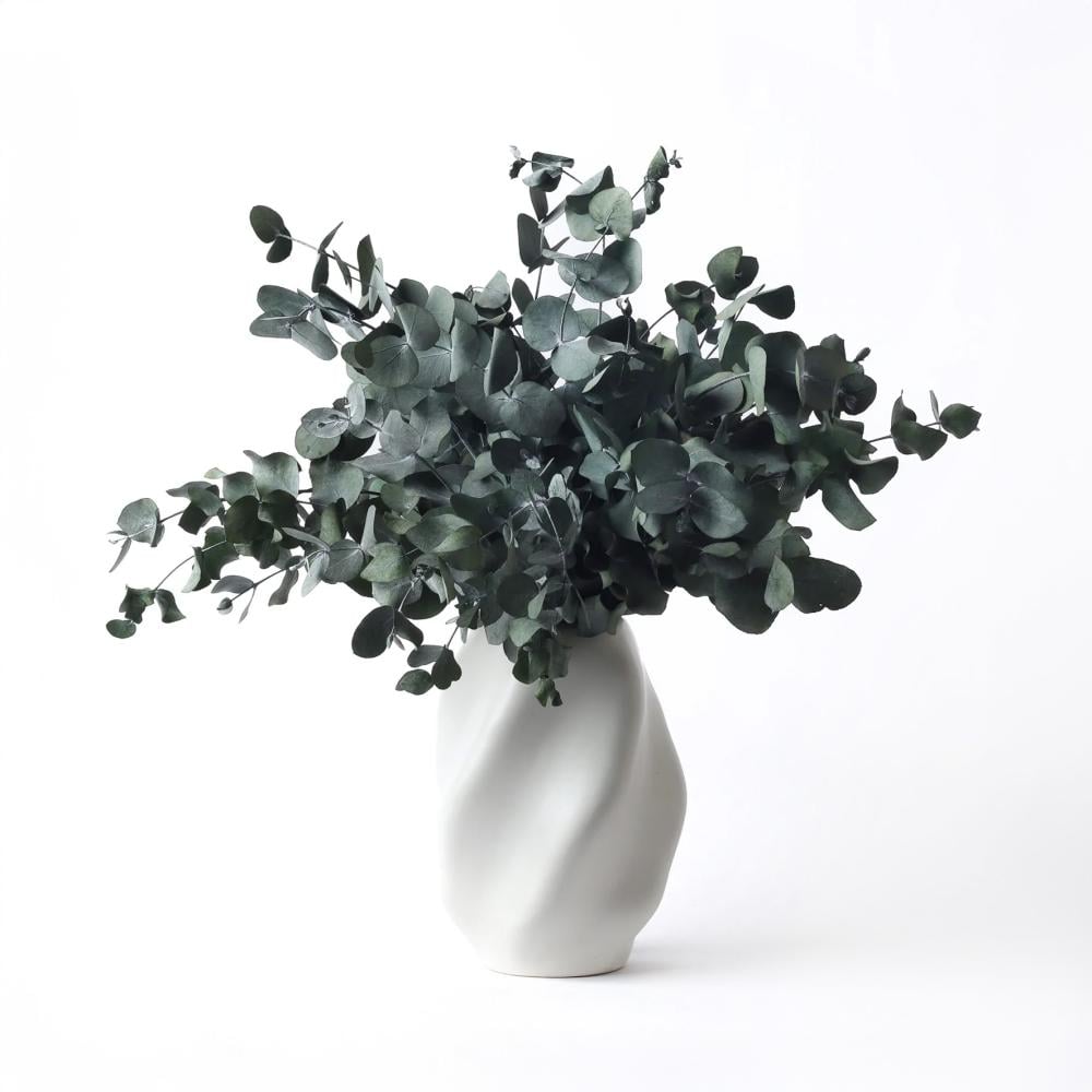 Luxury Everlasting Green in White Vase arrangement by Washi Bloom
