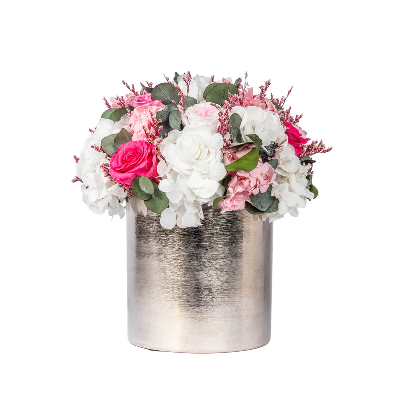 pink white preserved floral box Soft Forever Washi Bloom Riyadh