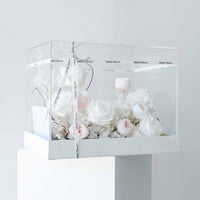 white blush preserved floral gift box Pure Bloom Washi Bloom Riyadh