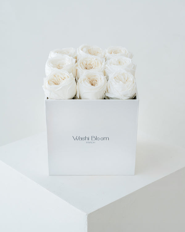 white preserved rose box Infinite Love Washi Bloom Riyadh
