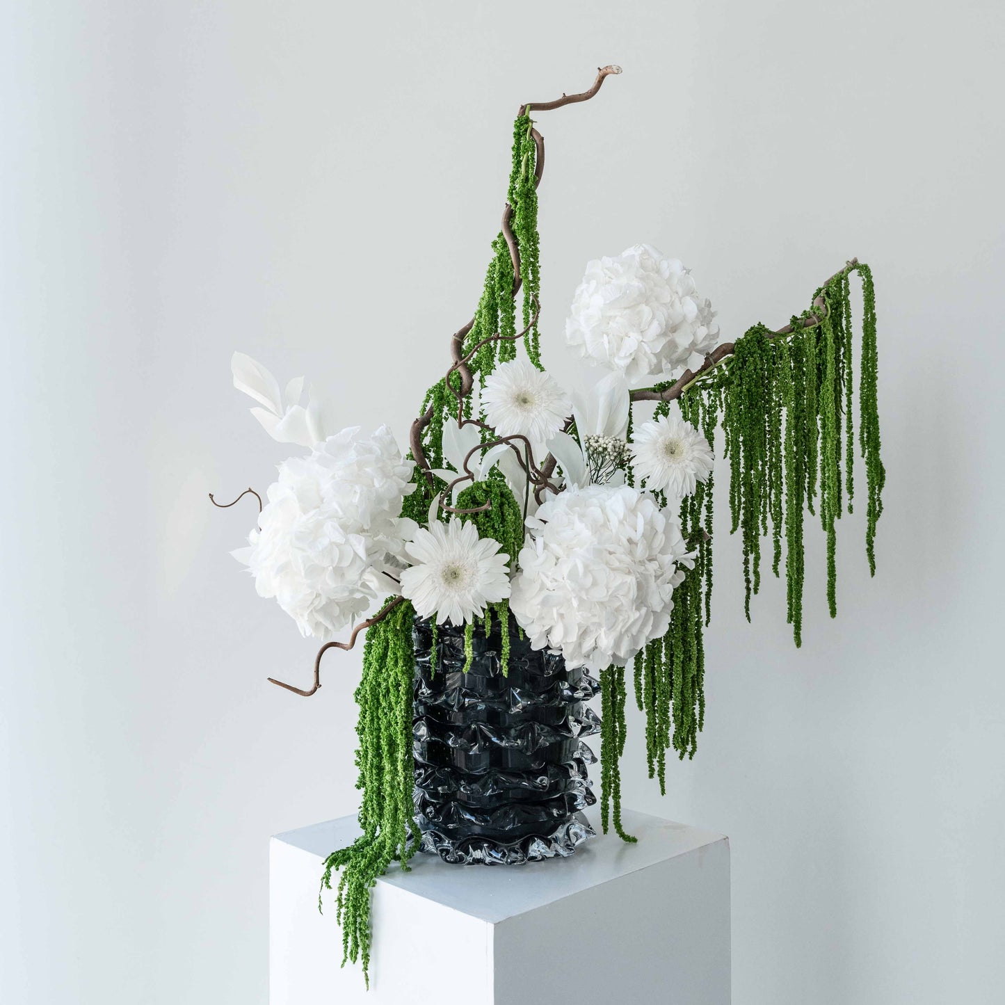 Bouquet 6 - Green Cascade Vessel
