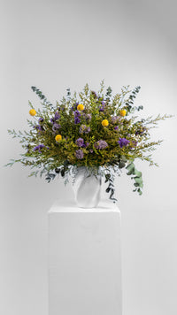 purple and yellow preserved botanical vase Spring Meadow Washi Bloom Riyadh