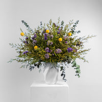 purple and yellow preserved botanical vase Spring Meadow Washi Bloom Riyadh