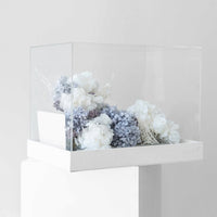 white preserved floral display White Veil Washi Bloom Riyadh