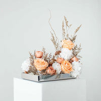 peach preserved floral gift box Golden Bloom Washi Bloom Riyadh