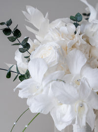 white preserved orchid bridal bouquet Ivory Orchid Washi Bloom Riyadh