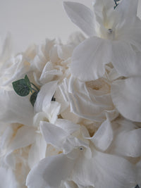 white preserved orchid bridal bouquet Ivory Orchid Washi Bloom Riyadh