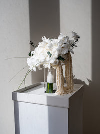 white preserved orchid bridal bouquet Ivory Orchid Washi Bloom Riyadh