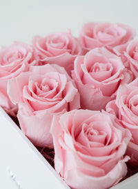 pink preserved rose box Forever Pink Washi Bloom Riyadh