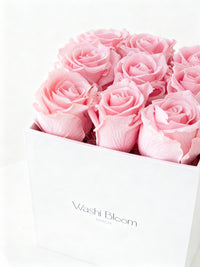 pink preserved rose box Forever Pink Washi Bloom Riyadh