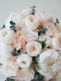 peach ivory preserved bridal bouquet Soft Peach Vow Washi Bloom Riyadh