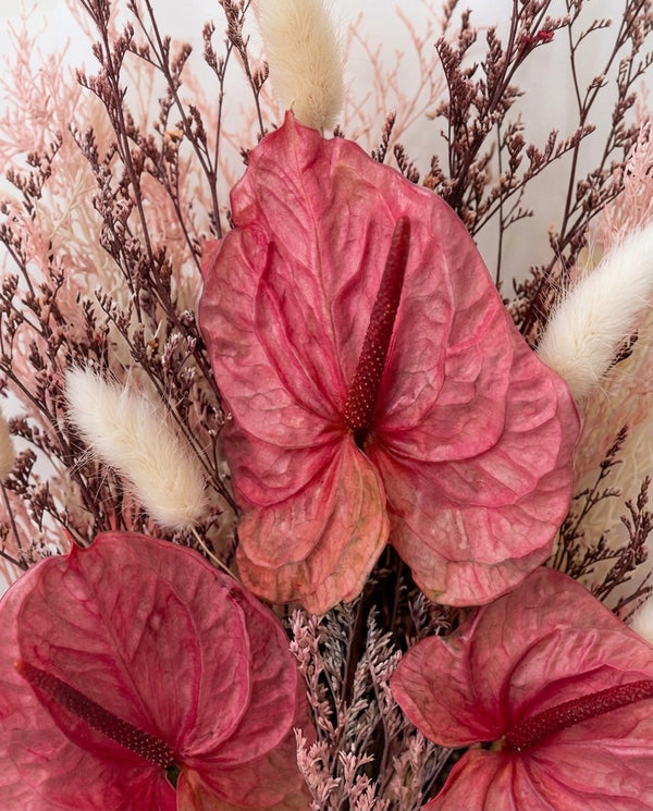 pink anthurium preserved bouquet Blush Reverie Washi Bloom Riyadh