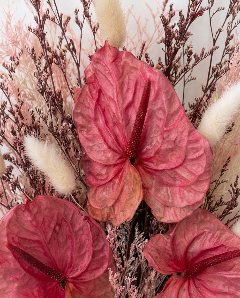 pink anthurium preserved bouquet Blush Reverie Washi Bloom Riyadh